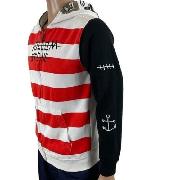 Volcom Fear Slim Pirate Full Zip Hoodie size XL Boys - Picture 6 of 11